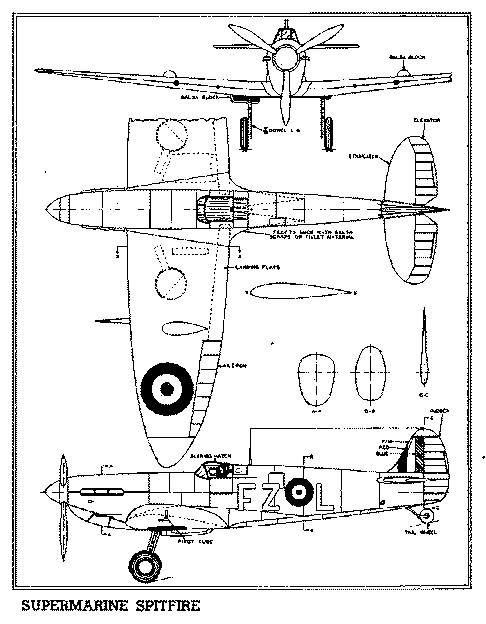 Спитфайр истребитель чертежи